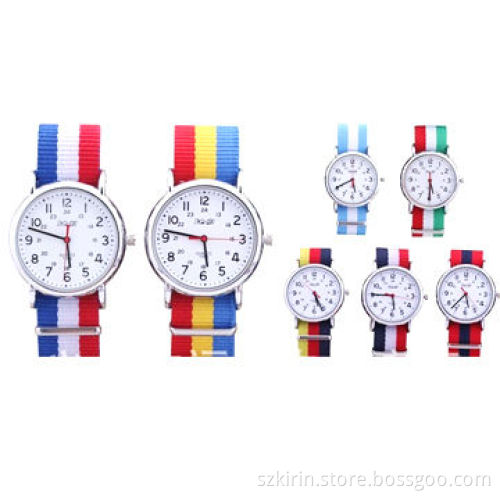 New Fashion and Colorful Zulu Straps Quartz Sports Watches with Metal Alloy Case